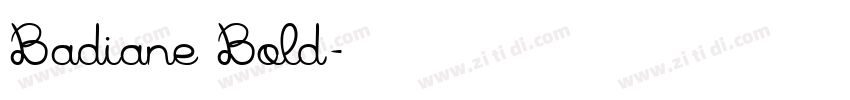 Badiane Bold字体转换